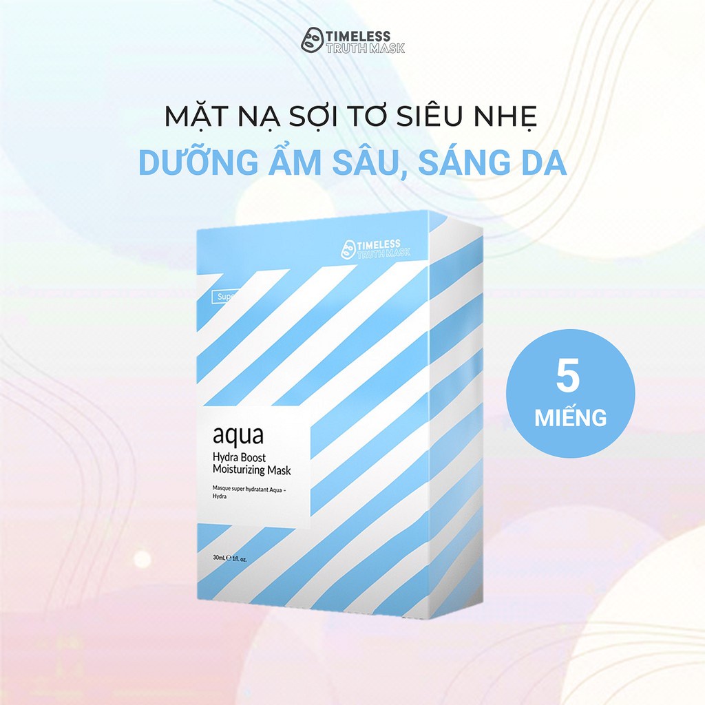 Ảnh Mặt Nạ Sợi Tơ siêu nhẹ làm sáng da, dưỡng ẩm sâu Timeless Truth Mask - Aqua Hydra Boost (30ml x 5 miếng) 2