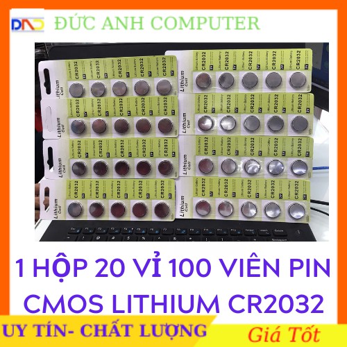 Pin Cmos CR2032 3V - 1 Hộp 20 Vỉ- 100 Viên - Loại Tốt | Shopee Việt Nam