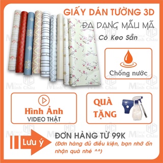 Giấy dán tường hoa văn in nổi sang trọng chống thấm nước, decal dán tường cao cấp dán phòng ngủ, phòng khách đẹp giá rẻ