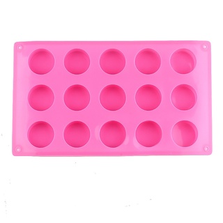 Khuôn Silicone 15 Khoang Hình Trụ Tròn Làm Kẹo Chocolate Cookie,Khuôn Nướng Bánh Vòng,Khuôn Làm Đá,Xà Phòng
