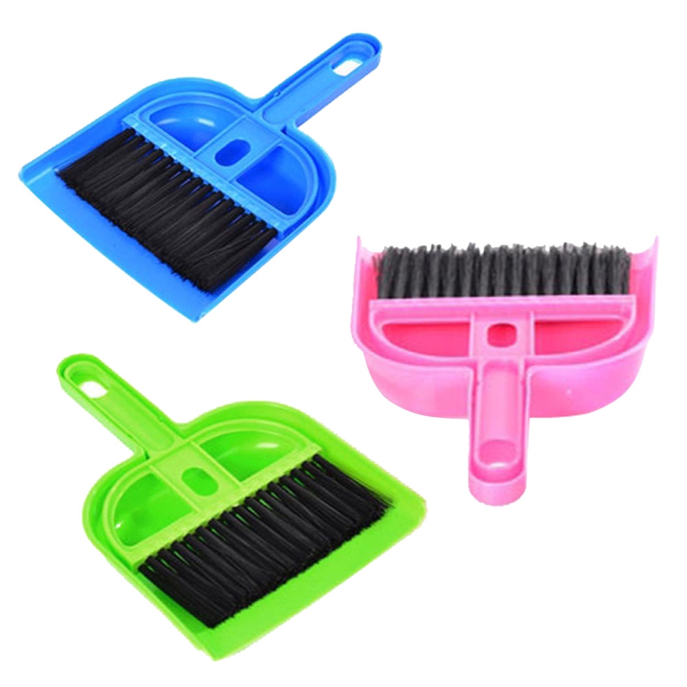 Set 2 chổi kèm ki hốt rác nhựa mini vệ sinh bàn phím máy tính để bàn ...
