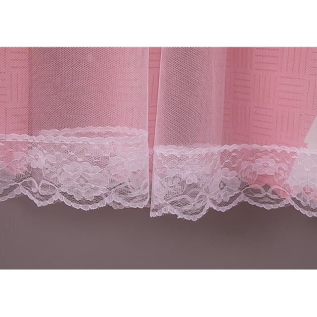 Ảnh Rèm cửa dán tường Levika Hồng Rose rừng Thông cánh mơ 2