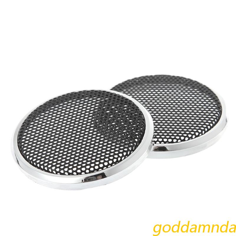 Bộ 2 Khung Lưới Thép Hình Tròn 2inch Bảo Vệ Loa Xe Hơi