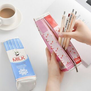 Túi bút hình hộp sữa siêu cute