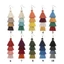 NKSFX 1 Đôi Bông Tai Tua Rua Dài Boho Tai Stud Vintage Thời Trang Dân Tộc Chuyển Đổi Nhiều Lớp Thả