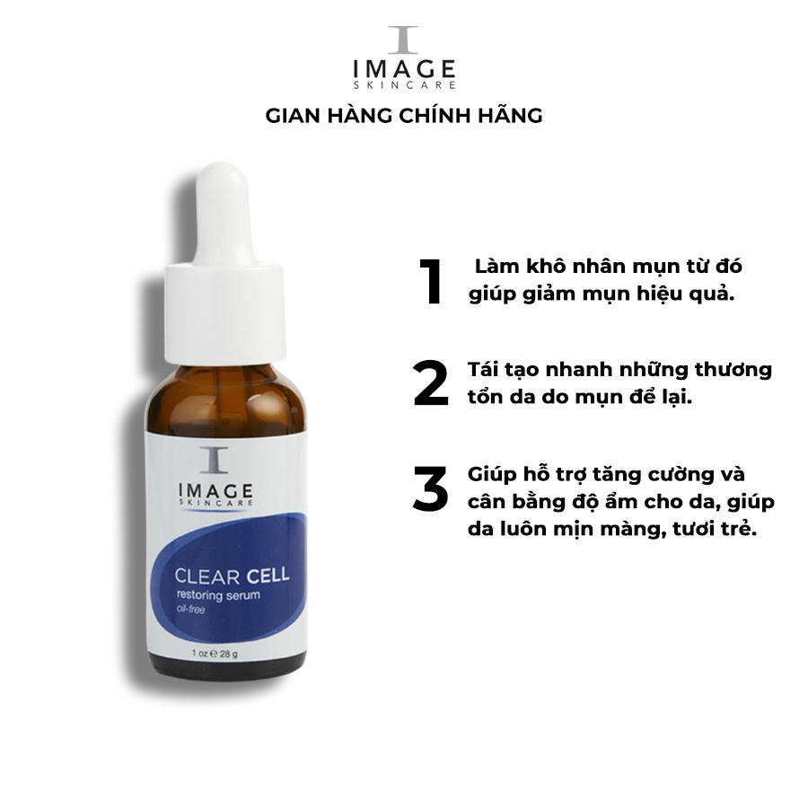 Ảnh Serum làm dịu da kiểm soát bã nhờn Image Skincare Clear Cell Restoring Serum Oil Free 28g 4
