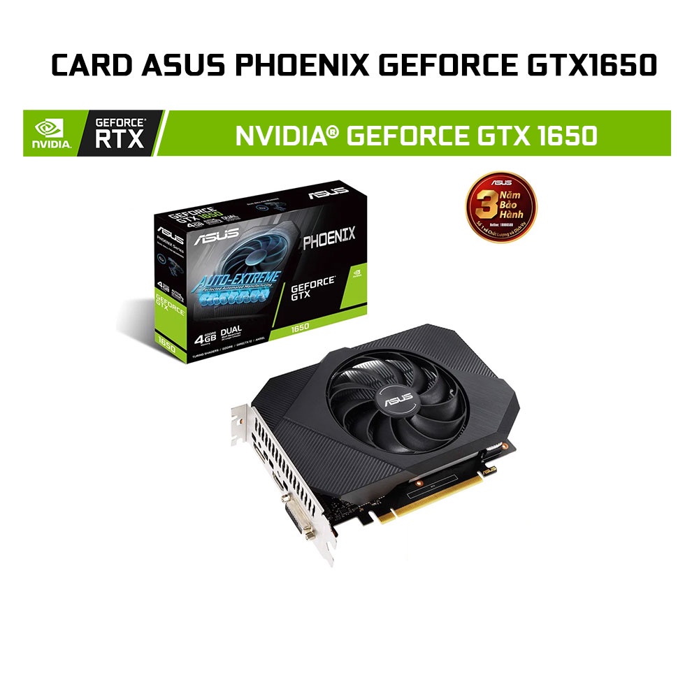 [Mã ELCL7 giảm 7% đơn 300K] Card Màn Hình ASUS Phoenix GeForce GTX1650 -4GD6