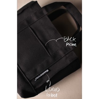Túi tote cotton mini Masmarulez Hàn Quốc / Đen / Hồng / Xanh Lá / Xám Dây Đeo Bản Rộng Có Thể Tháo Rời (15 Màu) - Ngà, Đen, Xanh Lá, Xám, Xanh Lá, Tùy Chỉnh