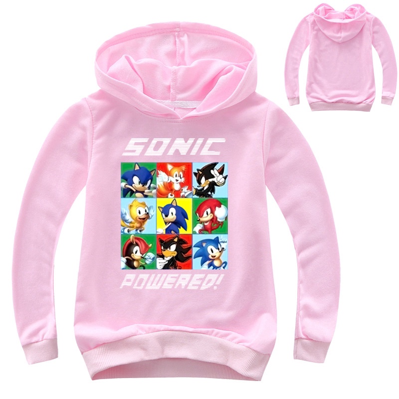 Áo Hoodie Cotton trẻ em Sonic the Hedgehog Áo khoác trẻ em Áo khoác ngoài trẻ em