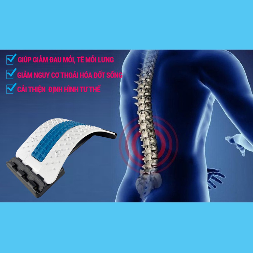 Dụng cụ massage, chỉnh hình lưng, hỗ trợ bảo vệ cột sống 3 tầng có đế điều chỉnh SPORTY YGW35