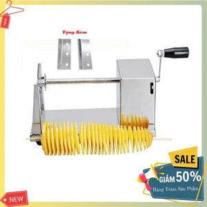 Cắt khoai tây kiểu xoáy phủ bột phomat chiên thơm giòn