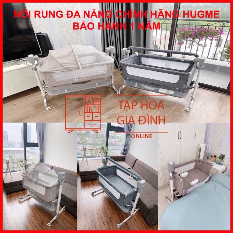 Nôi rung gấp gọn đa năng chính hãng HUGME bảo hành 1 năm | Shopee Việt Nam
