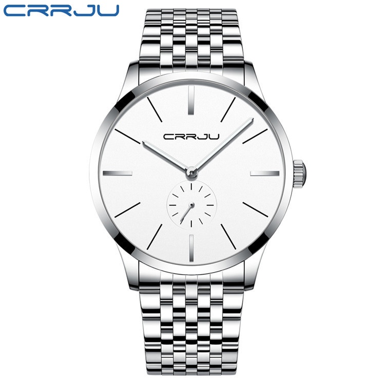 Đồng hồ CRRJU 2166 X bằng thép không gỉ có khả năng chống nước thời trang cho nam