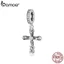 Mặt trang sức Bamoer BSC313 bằng bạc 925 kiểu dáng thánh giá vintage dành cho vòng tay/dây chuyền DIY BSC313