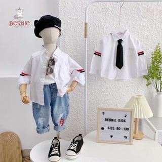 Áo sơ mi trắng dài tay cho bé trai ( có kèm theo cà vạt )