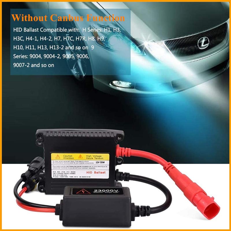55w Siêu Mỏng Xe Xenon Chấn Lưu Bóng Đèn Pha Ô Tô DC 12V HID Chấn Lưu Cho H1 H3 H7 H8 H9 H11 9005 9006 HB3 HB4 H4