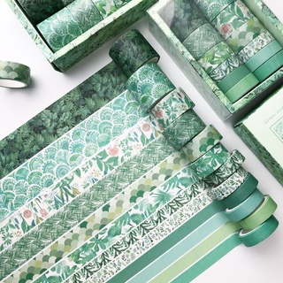 Jianwu 12 Cái / bộ 300cm Kết Hợp Tạp Chí Washi Băng Series Washi Băng Nhật Ký Tự Làm Mặt nạ Băng Nhãn Dán Dễ Thương Văn Phòng Phẩm Đồ Dùng Học Tập