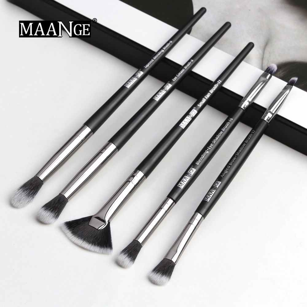 Bộ 5 Cọ Trang Điểm MAANGE Đánh Phấn Mắt, Highlight, Lông Mày, Mũi Makeup Cá Nhân