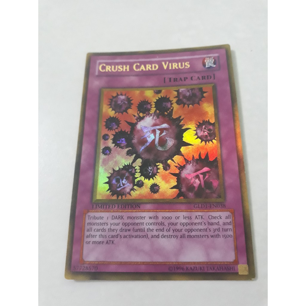 Th Yugioh] Crush Card Virus Gold rare (GLD1-EN038) siu him | Shopee Vit  Nam