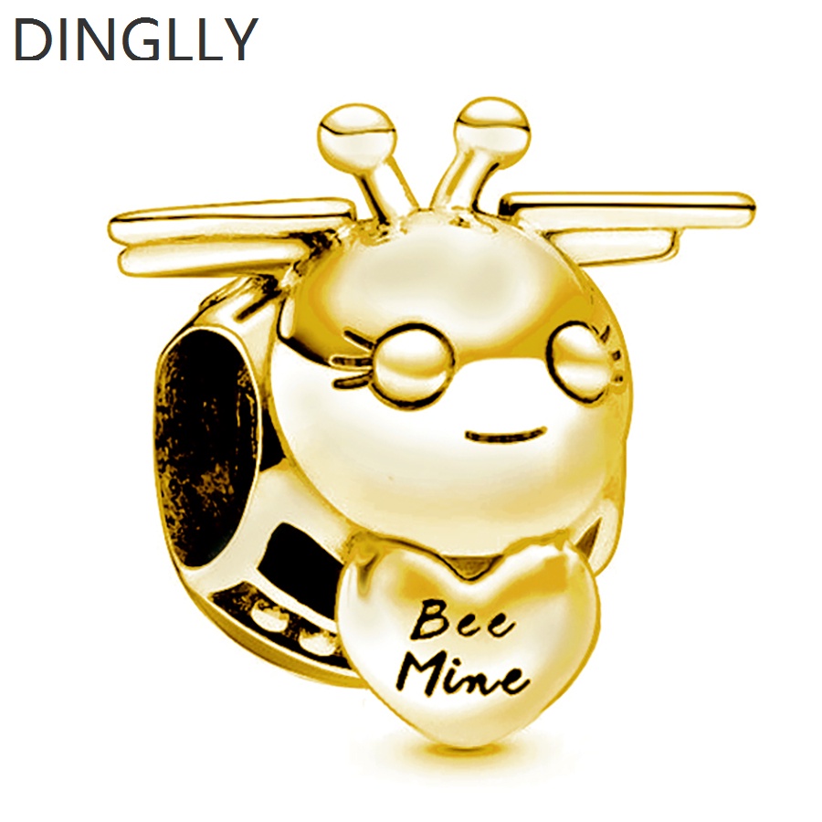 Hạt Charm Hình Trái Tim / Con Ong / Ngôi Sao / Bướm / Vòng Bắt Giấc Mơ Màu Vàng Kim Dùng Làm Trang Sức