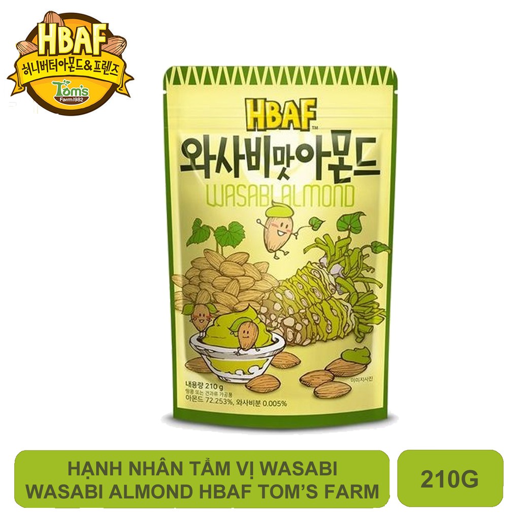 HẠNH NHÂN WASABI ALMOND HBAF TOM'S FARM 210 GRAM Shopee Việt Nam
