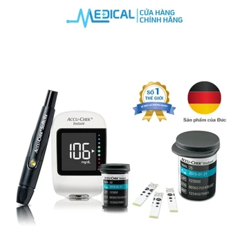 Máy đo đường huyết Accu-Chek Instant mg/dL. Kèm Dụng cụ lấy máu Softclix, 10 kim - MEDICAL