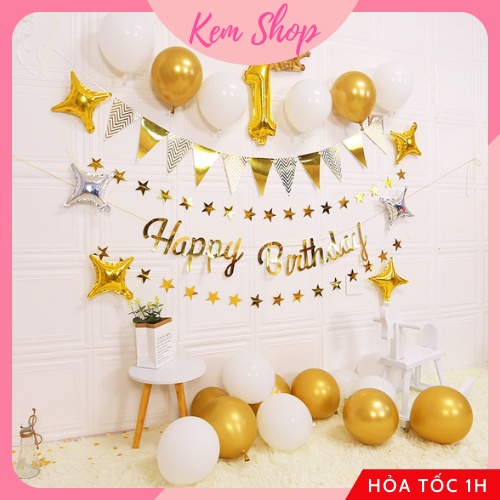 Dây banner tam giác trang trí sinh nhật, sự kiện - Kem Shop K171