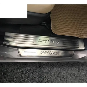 Ốp bậc cửa xe Toyota innova 2017 - 2021, nẹp bước chân INOX INNOVA, Chống trượt bảo vệ bậc cửa