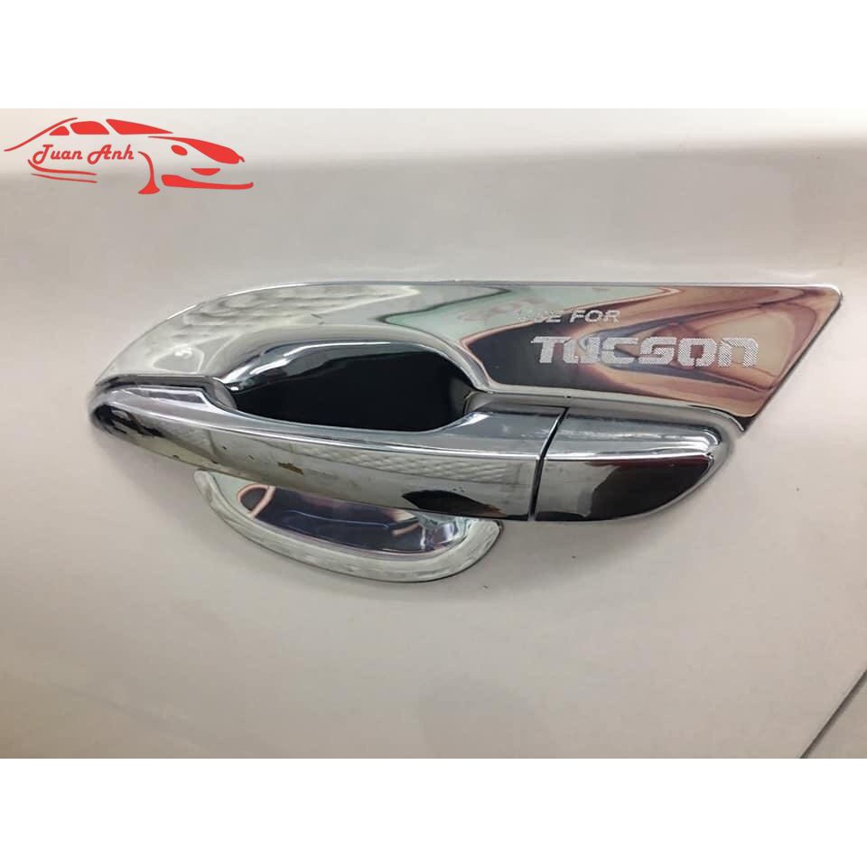 Ốp Tay nắm, Hõm Cửa Xe Hyundai Tucson 2022-2025, chất liệu nhựa Mạ Crom cao cấp