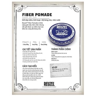 [ Full Size ] Sáp Vuốt Tóc Nam REUZEL Fiber Pomade