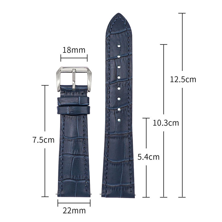 Dây Đeo Da Thật Thay Thế Tháo Nhanh Họa Tiết Cây Tre Cho Đồng Hồ Đeo Tay 16/18/20/22/24mm
