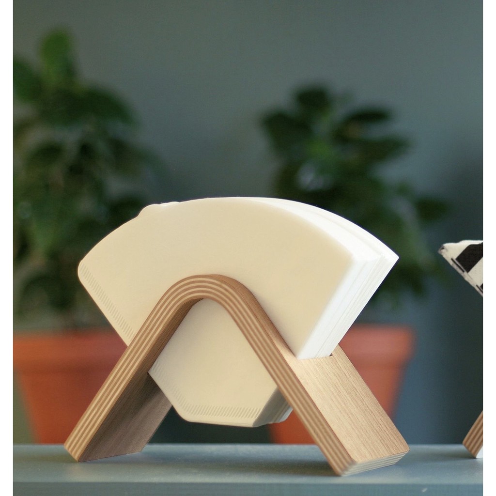 Ảnh Khay đựng giấy ăn, giấy lọc cafe Plyconcept Joy Paper Holder màu gỗ 1