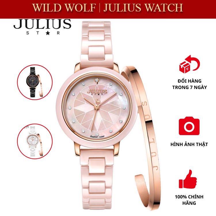Đồng hồ nữ Julius Star JS-062 đá Ceramic sang trọng