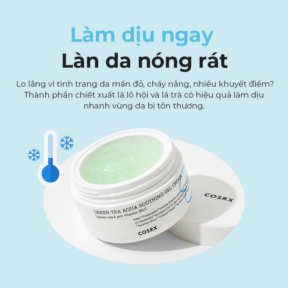 Ảnh Kem trà xanh dưỡng ẩm xoa dịu dạng Gel COSRX 50ml 2