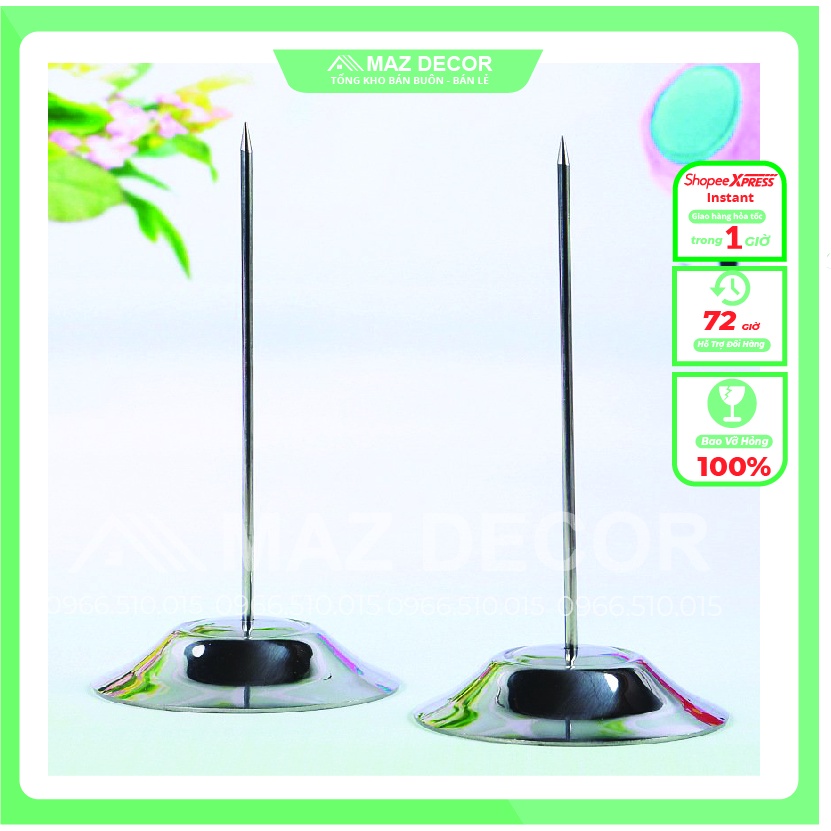 GIÁ SỈ TẠI XƯỞNG Cây ghim bill giấy hóa đơn Cây cắm order inox xiên ...