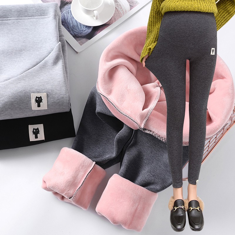 Quần Legging nhung dài thời trang giữ ấm dành cho mẹ bầu