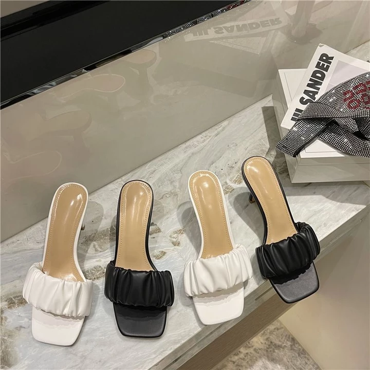 Guốc Cao Gót Nữ Mũi Vuông 5-7-9cm Quai Nhún, Dép Guốc Nữ Đi Làm Đi Chơi VINA STORE- G117