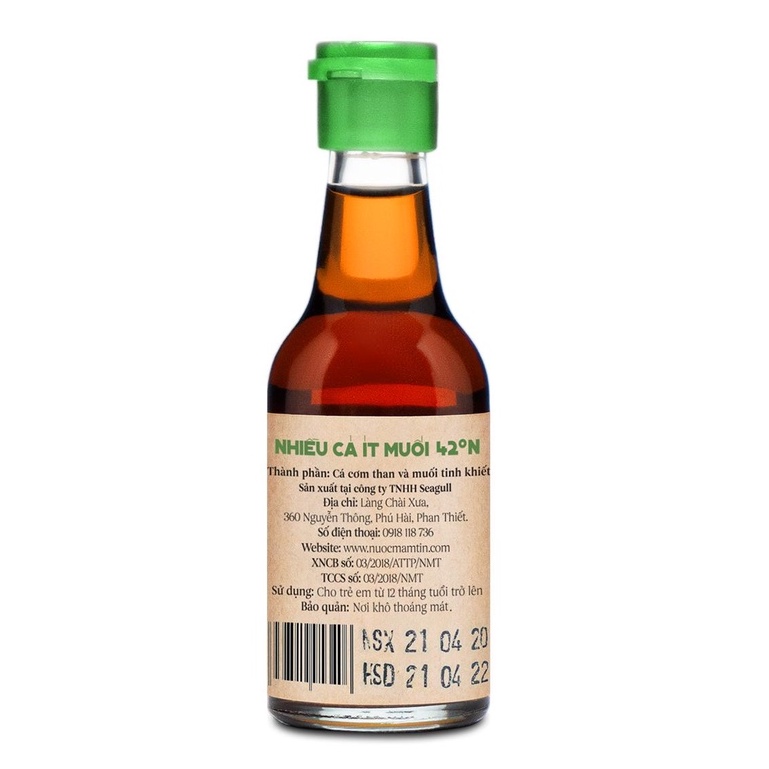 Ảnh Nước mắm tĩn trẻ em cho bé ăn dặm độ đạm 42N 60ML/chai nhiều cá ít muối kích thích vị giác 3