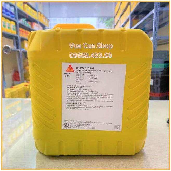 Phụ gia dẻo hóa bê tông - Sika Ment R-4 - Dùng cho bê tông mác trên 300 (25L)