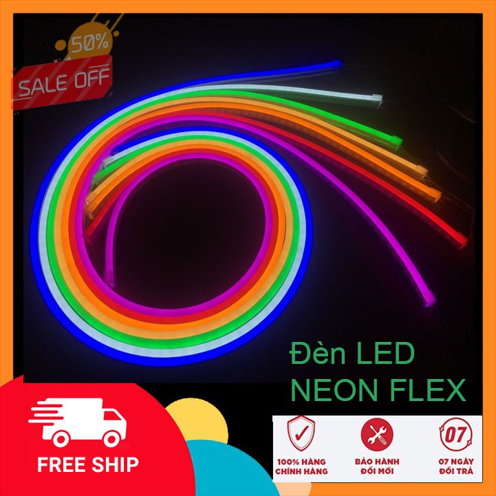 5 mét đèn led neon chống nước, tiết kiệm điện, uốn chữ đa dạng