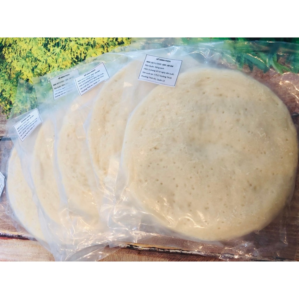 Set 4 đế/ 2 đế bánh pizza đã nướng qua, thơm ngon