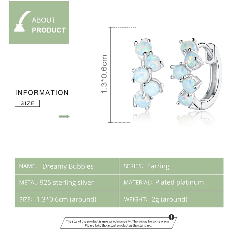 BAMOER Bông Tai Bạc 925 Hình Vòng Bắt Giấc Mơ Độc Đáo Thời Trang 2020 Mới bijoux Sce9411