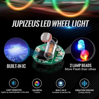 Đèn LED Nhiều Màu Gắn Van Bánh Xe Chống Thấm Nước