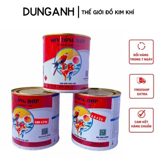 Sơn tổng hợp Kim Khí Dung Anh sơn TK sơn trên bề mặt sắt thép, đồ gỗ lọ 0,8kg