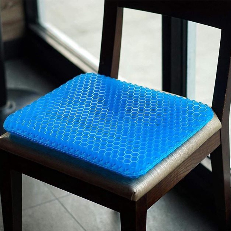 Ảnh Đệm Ngồi 3d Silicon 2 Lớp Tổ Ong Lót Ghế Thoáng Khí Chống Đau Mỏi Lưng Dododios 2