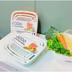 Bộ rổ đa năng ECCO 6 món kèm chậu nhựa cao cấp
