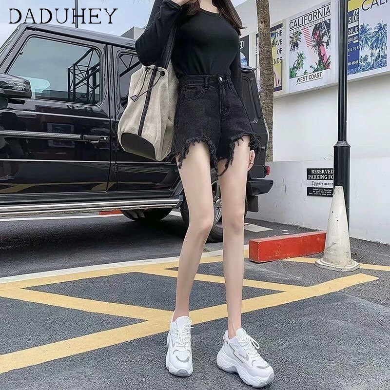 Ảnh Quần Short Denim Lưng Cao Ống Rộng Thời Trang Hàn Quốc Mới 2021 Dành Cho Nữ 3