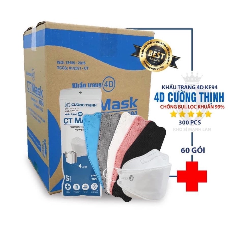Khẩu Trang 4D CT Mask (KF94) HÀNG CHÍNH HÃNG VIỆT NAM SẢN XUẤT | Shopee ...