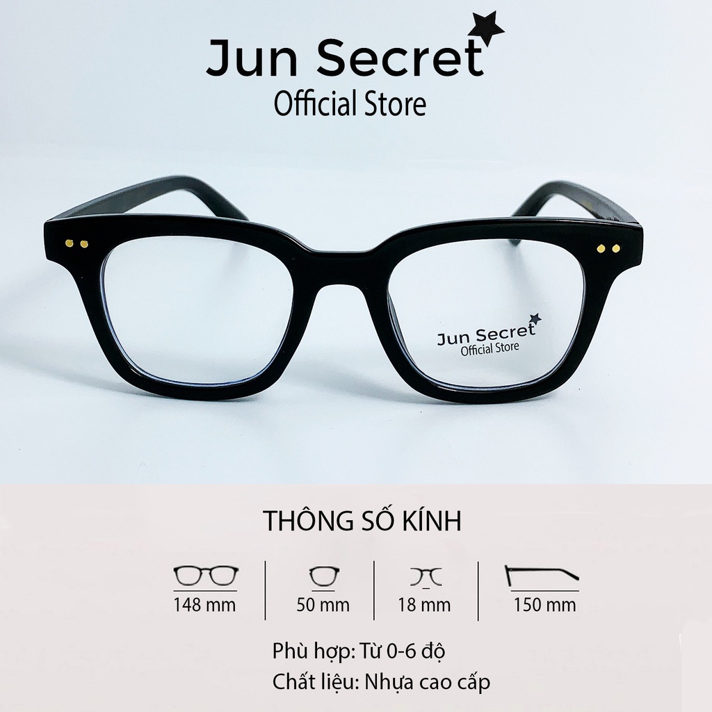 Ảnh Gọng kính mắt nam nữ thời trang Jun Secret chất liệu nhựa mắt vuông dày dặn JS6A14 1