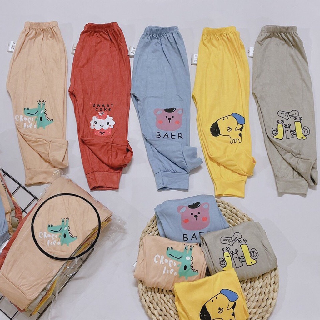 Quần dài cho bé trai và bé gái LILIKIDS chất thun lạnh mềm mịn cho bé QCD02